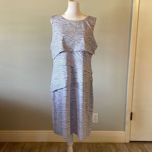 [J. McLaughlin] Lavender/White Pattern Dress - Size XL